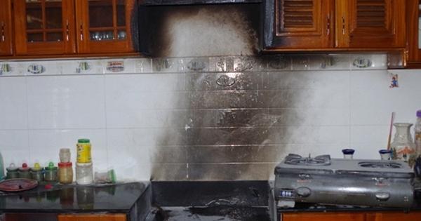 Bếp ga cháy dữ dội
