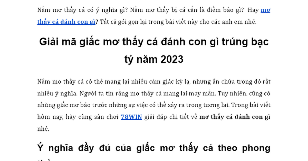 Giải Mã Giấc Mơ Câu Cá Trê Và Những Con Số May Mắn