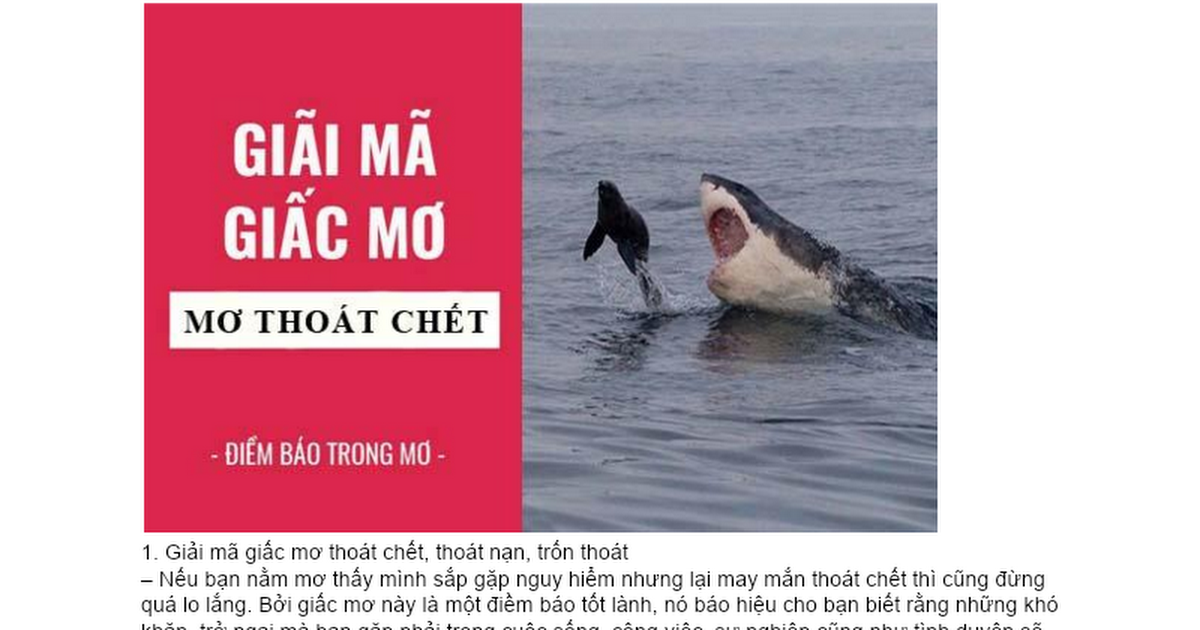 Giải Mã Giấc Mơ Thấy Con Thuồng Luồng