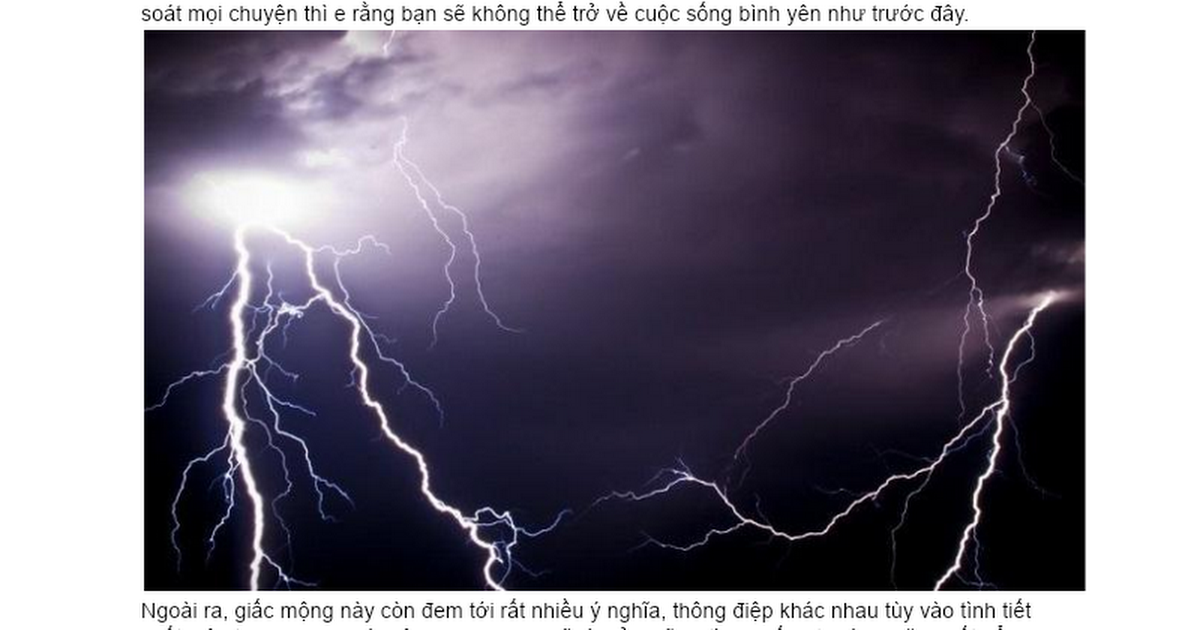 Mơ thấy sét đánh: những điềm báo khác