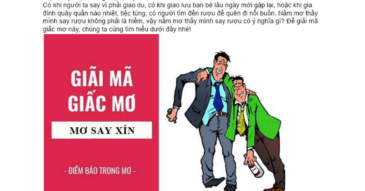 Giải mã giấc mơ uống rượu với người chết